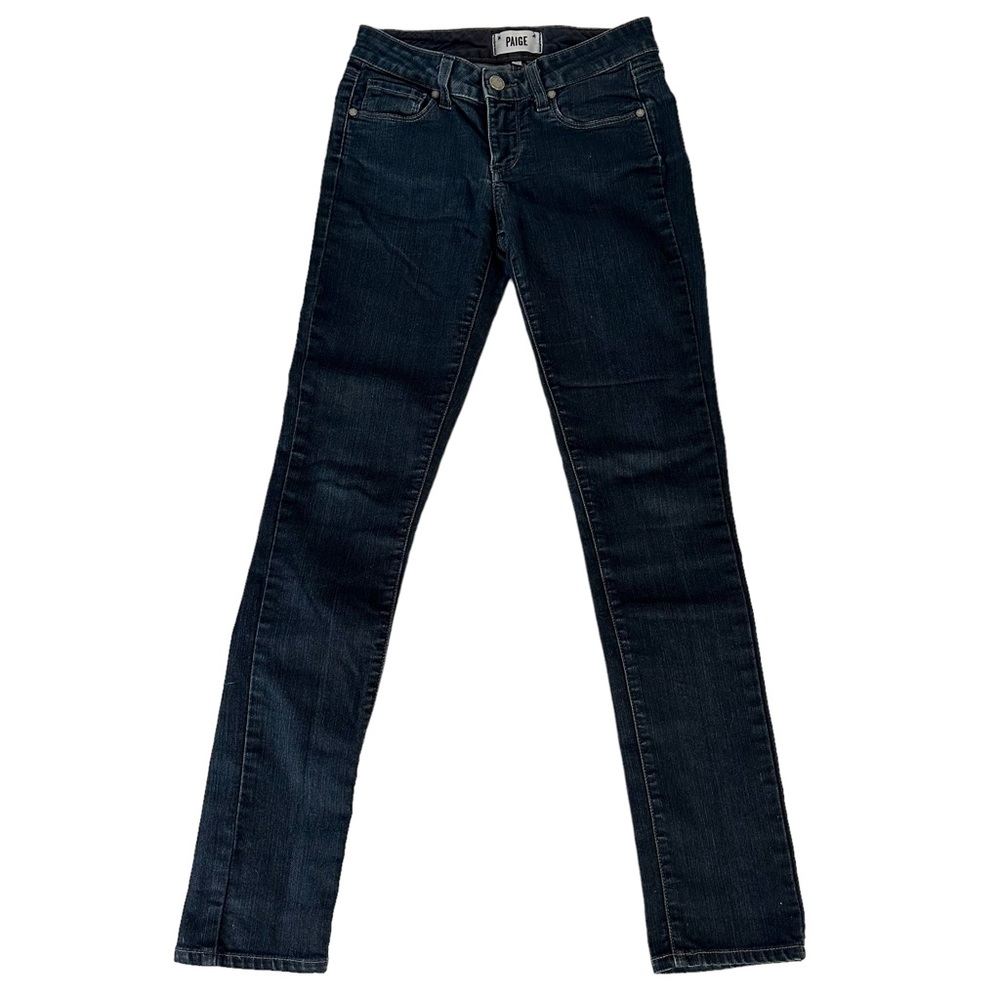 Paige Skyline Skinny Dark Blue Jeans Sz 26